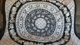 Indian Black&White Mandala flat sheet/Dining Table Cover/Throw/Mandala Tapestry/Wall Hanging/Wall Tapestries/Perfect Christmas Present
