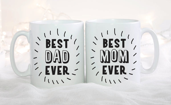 Mom And Dad Mugs, Best Dad Ever, Best Mom Ever, Mom Coffee Mug, Mothers Day Gift for Mom, New Mom, Fathers Day Gift For Dad, Dad Mug,  #101