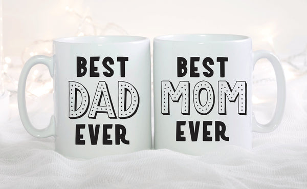 Best Dad Mug, Best Mom Mug Set, Mothers Day Gift, Fathers Day Gift, Mom Coffee Mug, Best Dad Ever, Gift for Mom, New Mom, Gift For Dad, #102
