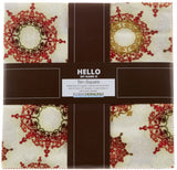 SALE Winter's Grandeur 4 - Holiday Colorstory Metallic Ten Squares/Layer Cake by Studio RK for Robert Kaufman-42, 10" Precut Fabrics