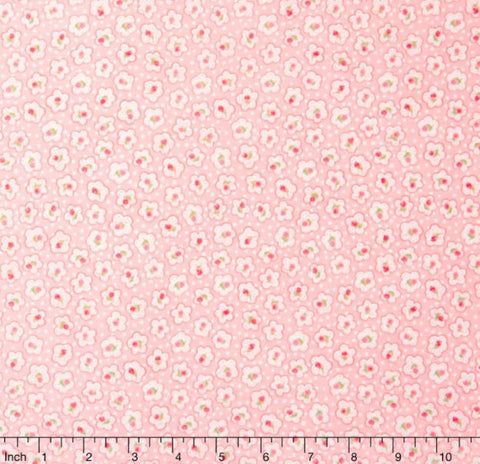 Sweet Baby Rose - Rose Bud Pink Yardage by Dover Hill for Benartex - Sold by 1/2 Yard and 1 Yard
