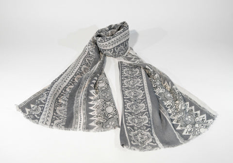 Bambu' Rayon Scarf Hand Print Scarf Hand Dyed Scarf Oblong Scarf Versatile Scarf Unisex Scarf Mens Scarf Gift For Her Gift For Him Sciarpa