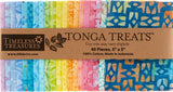 Tonga Treats Batiks - Candy Shop Charm Pack by Timeless Treasures - 40, 5 inch Precut Fabric Squares. Includes Free pattern