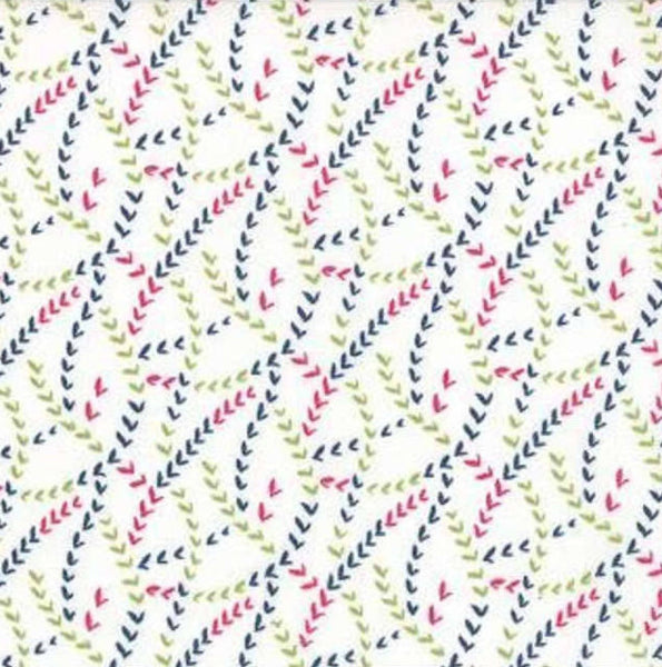 SALE Color Me Happy - White Pink Yardage by V & Co. for Moda Fabrics - Sold by 1/2 Yard and 1 Yard