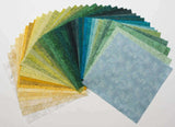 SUPER DEAL Jinny Beyer Palette - Grassland Patty Cake/Layer Cake by Jinny Beyer for RJR Fabrics - 42, 10 inch Precut Fabric Squares