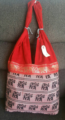 Hot Red Elephant purse Women&#39;s Purse Everyday Purse Boho Bag Ethnic purse Shoulder bag Ethnic bag Handmade Ethnic Bag Short Handle Bags