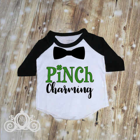 Boys Pinch Charming St Pattys Day Hipster Shirt