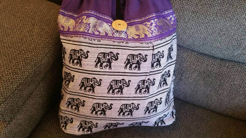 Pretty Purple elephant bag,Ethnic Bags, christmas gift, Shoulder bag, Tote Bag, Purple Purse, Boho Bags, Indian Handbag, Hippie bag