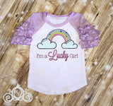 I'm a Lucky Girl Rainbow St Pattys Day Shirt