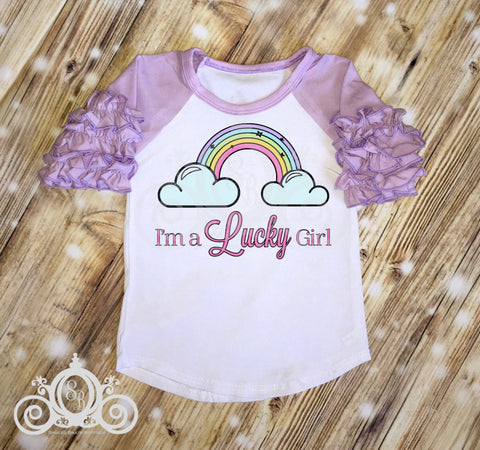 I&#39;m a Lucky Girl Rainbow St Pattys Day Shirt