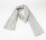 Cotton Scarf Hand Print Scarf Hand Dyed Scarf Oblong Scarf Versatile Scarf Unisex Scarf Mens Scarf Gift For Her Gift For Him Sciarpa Cotone