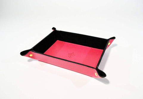 Valet Tray Leather Pink Leather Tray Leather Catch All Dresser Tray Desk Organiser Desk Tidy Change Tray Svuotatasche in Pelle
