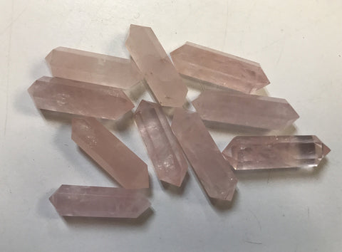 Rose Quartz Double Terminated Points - Heart Chakra - Energy Healing - Reiki - 4th Chakra - Love