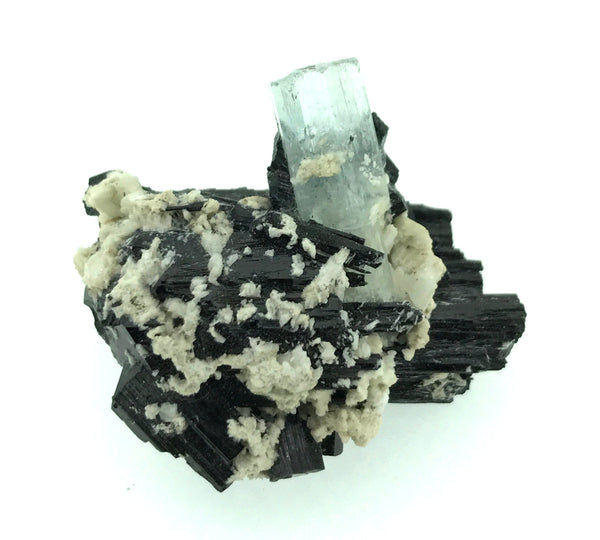 Aquamarine in Tourmaline from Namibia Collected in the 1960s