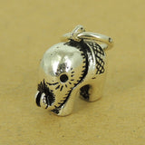 925 Stamp Sterling Silver Elephant Pendant Protection Vintage DIY Jewelry Making WSP513 Wholesale: See Discount Coupons in Item Details