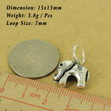 925 Stamp Sterling Silver Elephant Pendant Protection Vintage DIY Jewelry Making WSP513 Wholesale: See Discount Coupons in Item Details