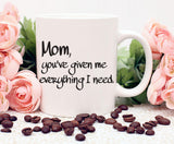 Gilmore Girls Quote, Mug For Mom, Thank You to Mom, Mothers Day Gift, Mom Quote Mug, Gift For Mom. Gift For Mothers Day, Lorelai to Rory Mug