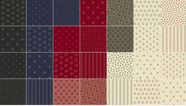 SALE Centennial Shirtings c. 1890-1910 10" Squares/Layer Cake by Julie Hendricksen for Windham Fabrics - 42, 10" Precut Fabrics