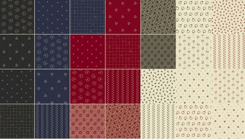 SALE Centennial Shirtings c. 1890-1910 10" Squares/Layer Cake by Julie Hendricksen for Windham Fabrics - 42, 10" Precut Fabrics
