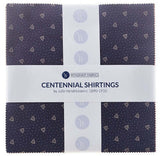 SALE Centennial Shirtings c. 1890-1910 10" Squares/Layer Cake by Julie Hendricksen for Windham Fabrics - 42, 10" Precut Fabrics