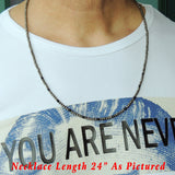 Men's Women Gold Pyrite Black Onyx SMALL BEADS Necklace 925 Sterling Silver Clasp DiyNotion Handmade NK181