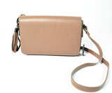 Leather Cross Body Bag Womens Leather TaupeShoulder Bag Cross Body Purse Clutch Bag Black Italian Leather Bag Mother's Gift Borsa di Pelle