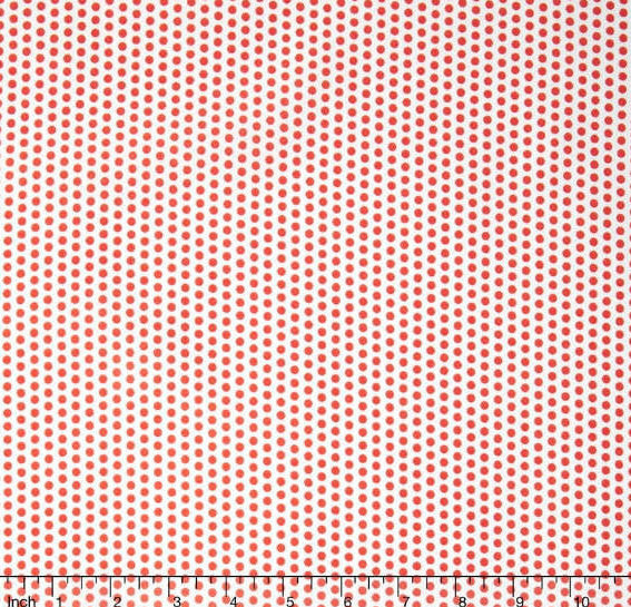 Sundrops - Dotted White/Dark Coral Yardage by Corey Yoder for Moda Fabrics - Sold by Half Yard