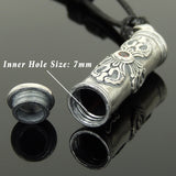 Men's Women Adjustable Necklace 925 Stamp Sterling Silver Cross with Garnet Protection Pendant with Wax Rope DiyNotion NK183