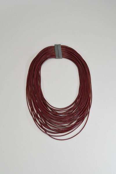 Multi Strand Necklace Statement Necklace Red Women's Tiered Necklace Layered Necklace Boho Jewelry 36 Strand Magnetic Clasp  Gift for Her