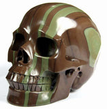 RIBBON JASPER 5.2" Carved Crystal Skull , Realistic, Crystal Healing
