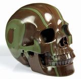 RIBBON JASPER 5.2" Carved Crystal Skull , Realistic, Crystal Healing