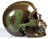 RIBBON JASPER 5.2" Carved Crystal Skull , Realistic, Crystal Healing