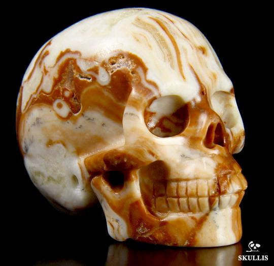 EASTERN JASPER 2.1" Carved Crystal Skull - Realistic - Crystal Healing