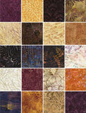 SALE Tonga Treats Batiks Fig 10" Squares/Layer Cake by Timeless Treasures - 40, 10 inch Precut Fabric Squares