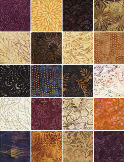 SALE Tonga Treats Batiks Fig 10" Squares/Layer Cake by Timeless Treasures - 40, 10 inch Precut Fabric Squares
