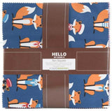 SALE Fabulous Foxes Ten Squares/Layer Cake by Andie Hanna Sailor for Robert Kaufman - 42, 10 inch Precut Fabric Squares