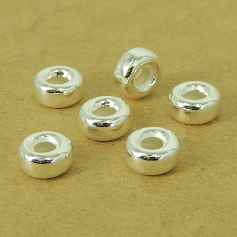 6 Pcs 925 Sterling Silver Spacers Vintage DIY Jewelry Making WSP529X6 Wholesale: See Discount Coupons in Item Details