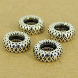 4 Pcs 925 Sterling Silver Spacers Vintage DIY Jewelry Making WSP535X4 Wholesale: See Discount Coupons in Item Details
