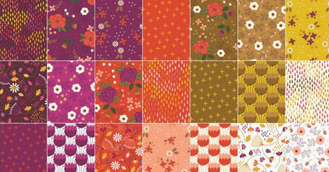 SALE Enchanted Charm Pack by Alisse Courter for Camelot Fabrics - 42, 5 inch Precut Fabric Squares