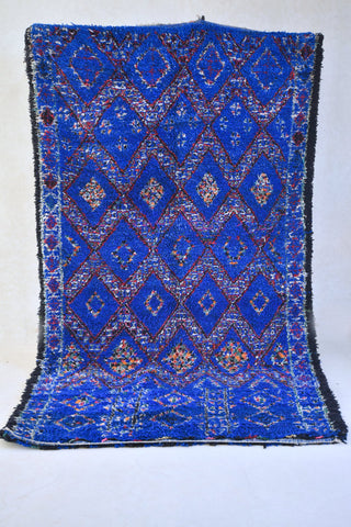 BENI MGUILD. 11'4"x6'11" Vintage Moroccan Rug. Wool Beni MGUILD Carpet. Modern Design.