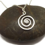 Sterling Silver Spiral Ring Holder Necklace Pendant