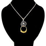 Sterling Silver Spiral Ring Holder Necklace Pendant