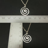 Sterling Silver Spiral Ring Holder Necklace Pendant
