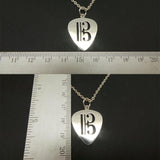 Silver Guitar Pick Alto Clef Necklace Pendant