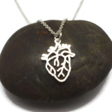 925 Silver Anatomy Heart Necklace