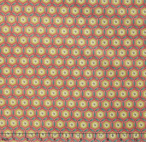 A Walk in the Park - Circle Pink Yardage by Ro Gregg for Paintbrush Studio - Sold by Half Yard
