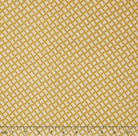 SALE Hadley - Dot In Square Sunflower Yardage by Denyse Schmidt for Free Spirit Fabrics - Sold by Half Yard