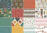 SALE Party Animals Charm Pack by Petitcollage for Windham Fabrics - 42, 5 inch Precut Fabric Squares
