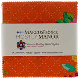 Mostly Manor Charm Pack by Victoria Findlay Wolfe for Marcus Fabrics - 42, 5 inch Precut Fabric Squares