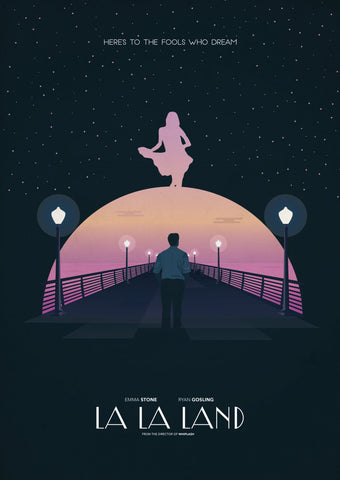 La La Land 2016 Musical Movie Emma Stone Ryan Gosling Poster, La La Land Print, Emma Stone Poster, Movie Art, Size 13x20" 24x36" 32x48" #11